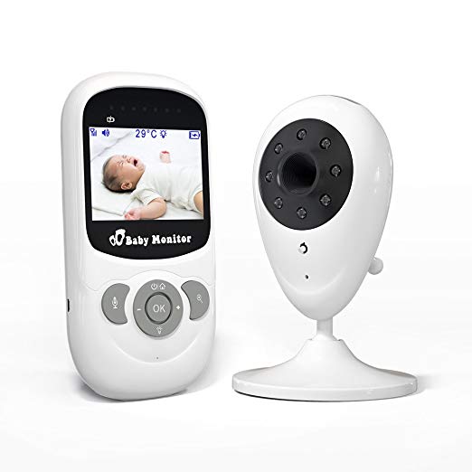 Dragon Touch DT24 Wireless Video Baby Monitor with 2.4 inch LCD Color Screen,Digital Camera,Temperature Monitoring, Lullaby,Infrared Night Vision, Two-Way Talk, Long Range and High Capacity Battery