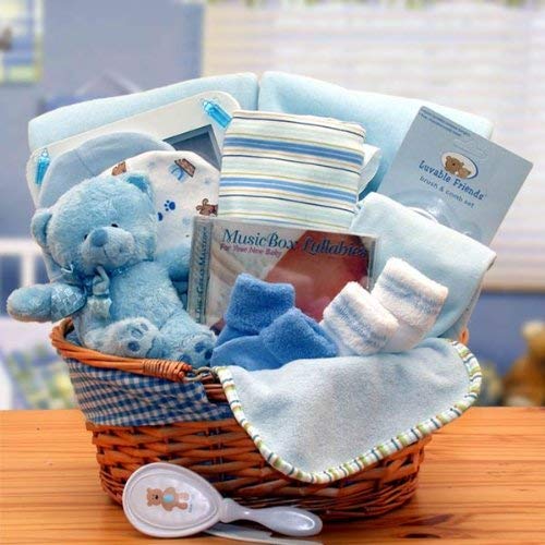 Baby Boy Blue Just for You! Newborn Baby Gift Basket for Boys -Blue