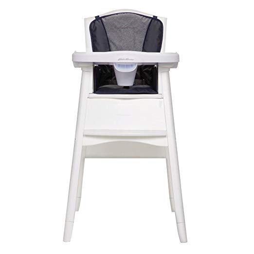 Eddie Bauer Deluxe 3-in-1 White High Chair, Twilight Blue