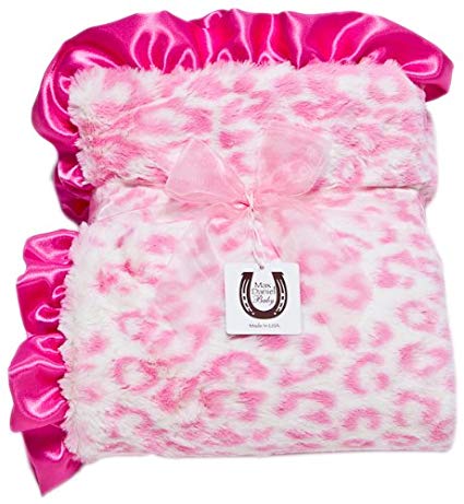 Max Daniel Baby Throw Blanket, Hot Pink Jaguar