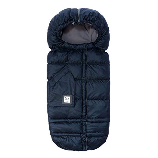 7AM Enfant Blanket 212 Evolution, Wind and Water-Resistant, Universal and Versatile Stroller and Car Seat Footmuff, Best for Freezing Winter Conditions (Metallic Prussian Blue, One Size 0-4T)