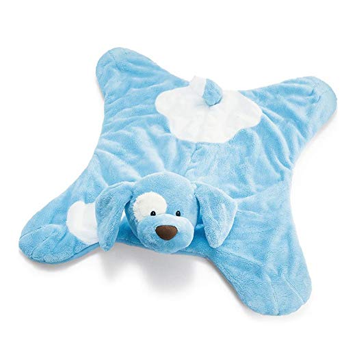 Baby GUND Spunky Comfy Cozy Stuffed Animal Plush Blanket, Blue, 24