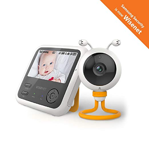 Wisenet SEW-3048WN BabyView Eco Video Baby Monitor with 4.3 inch LCD Display, Digital Camera, IR Night Vision, Temperature Sensor, Lullabies and Two Way Talk