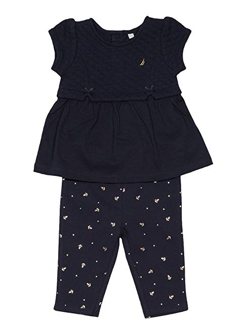 Nautica Baby Girls' Fashion Top with Capri Legging Set