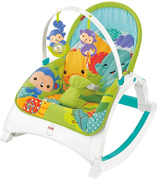 Fisher-Price Newborn-to-Toddler Portable Rocker, Rainforest