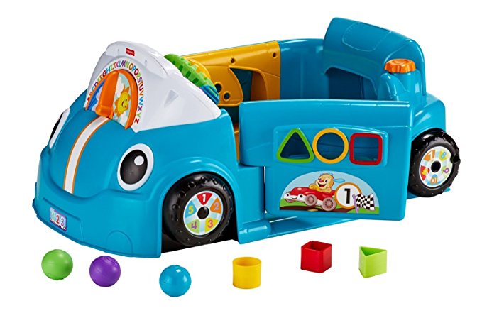 Fisher-Price Laugh & Learn Smart Stages Crawl Around Car, Blue