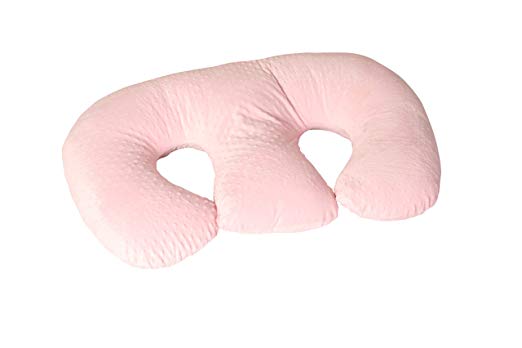 THE TWIN Z PILLOW - PINK The only 6 in 1 Twin Pillow Breastfeeding, Bottlefeeding, Tummy Time & Support! A MUST HAVE FOR TWINS! - CUDDLE PINK DOTS