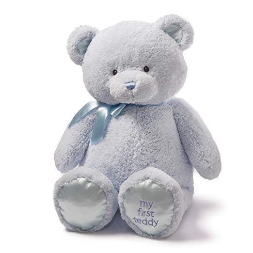 Baby GUND My First Teddy Bear Jumbo Stuffed Animal Plush, Blue, 36
