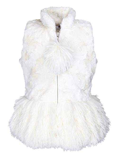 Widgeon Baby Girls Shaggy Faux Fur Peplum Vest 3700