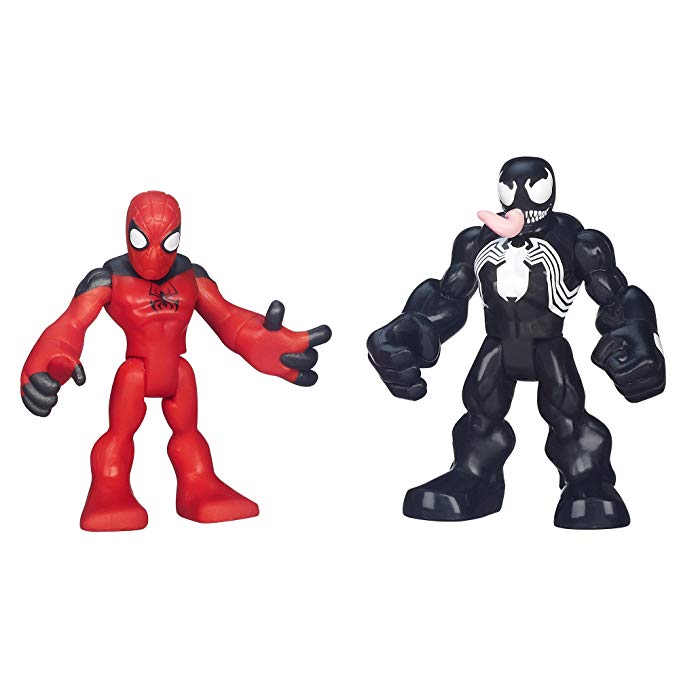 Playskool Heroes Marvel Super Hero Adventures Scarlet Spider-Man and Venom Figures