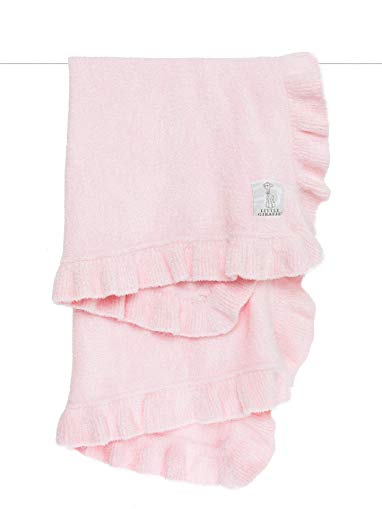 Little Giraffe Dolce Ruffle Baby Blanket, Pink