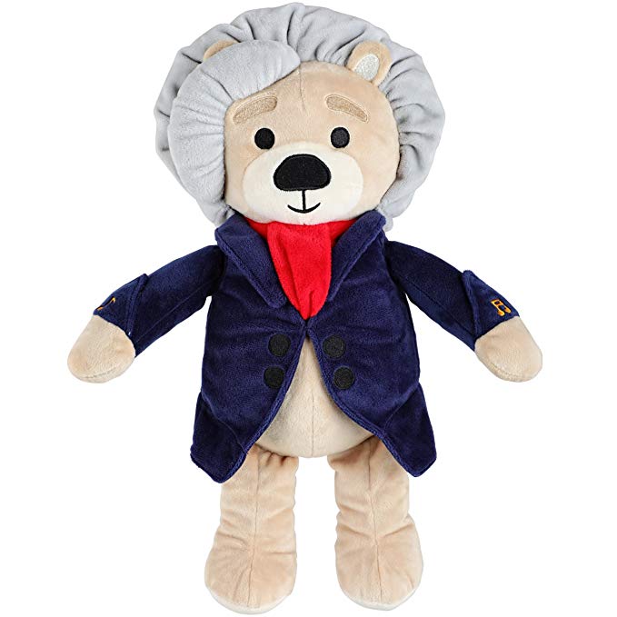Vosego Ludwig Van Beethoven Virtuoso Bear | 40 mins Classical Music for Babies | 15″ Award Winning Musical Soft Toy | Educational Toy for Infants Kids Adults