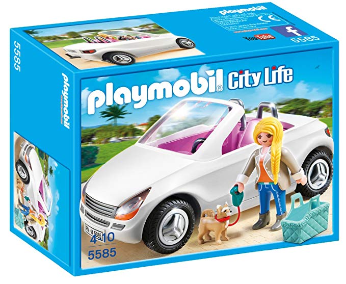 PLAYMOBIL® Convertible with Woman & Puppy Play Set