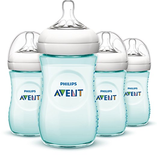 Philips AVENT Natural Bottle, Teal, 9 Ounce, 4 Count