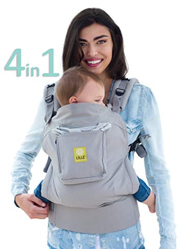 4 in 1 ESSENTIALS Baby Carrier by LILLEbaby – Grey