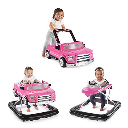 NEW! Bright Starts 3 Ways to Play Baby Activity Walker Ford F-150 in Pink (Pink)