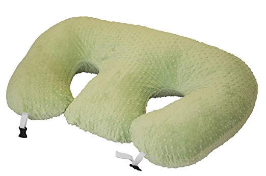THE TWIN Z PILLOW- GREEN -The Only 6 in 1 Twin Pillow Breastfeeding, Bottlefeeding, Tummy Time & Support! A Must Have for Twins! - LIME GREEN