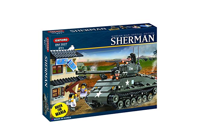 Oxford 767 Piece Sherman M4A3E8 Easy 8 Tank Building Block Set
