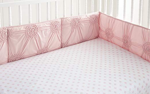 Levtex Home Baby Willow 4 Piece Crib Bumper Set, Pink