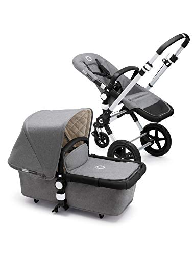 Bugaboo Cameleon3 Classic+ Complete Stroller, Grey Mélange - Versatile, Foldable Mid-Size Stroller with Adjustable Handlebar, Reversible Seat and Car Seat Compatibility
