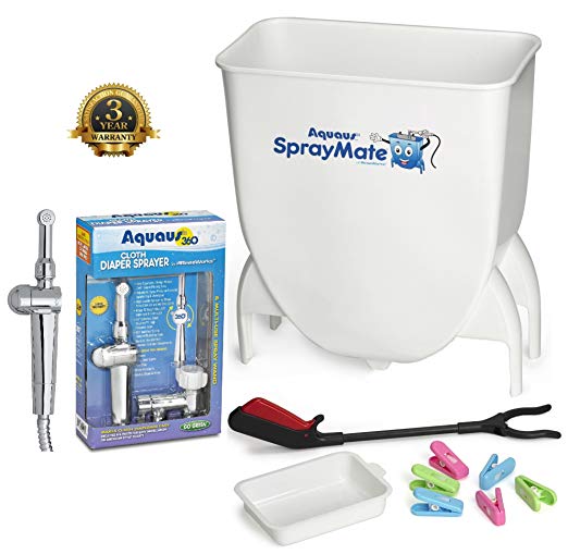 Aquaus SprayMate & Aquaus 360 Premium Diaper Sprayer for Toilet Bundle