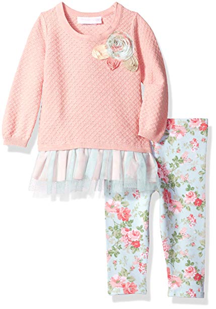Bonnie Baby Girls Sweater Dress and Legging Set