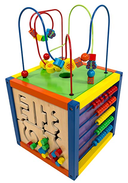 MMP Living 6-in-1 Play Cube Activity Center - Wood, 12