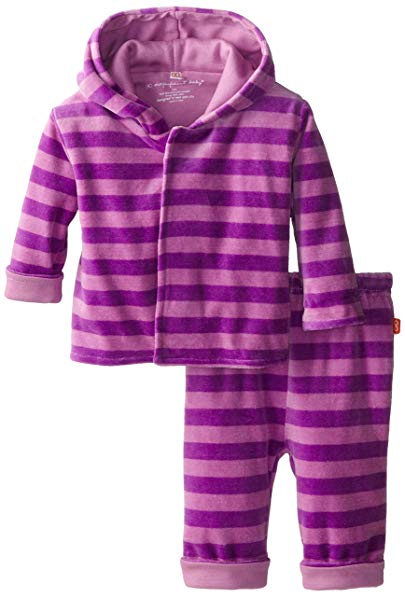 Magnificent Baby Baby Girls' Pink Lavender Velour Hoodie and Pants