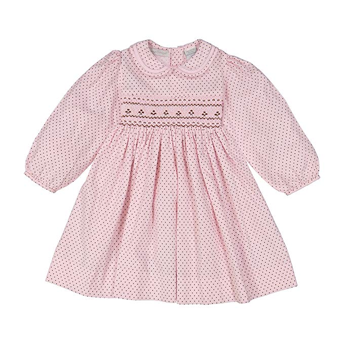 Carriage Boutique Baby Girls Hand Smocked Long Sleeve Party Dress