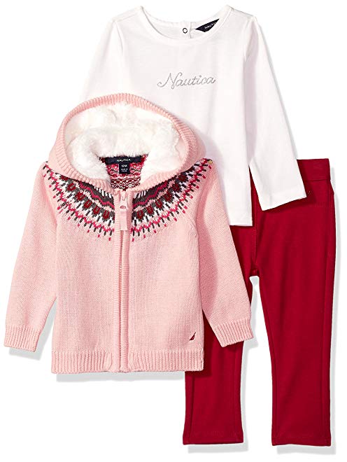 Nautica Baby Girls Three Piece Sweater Sets