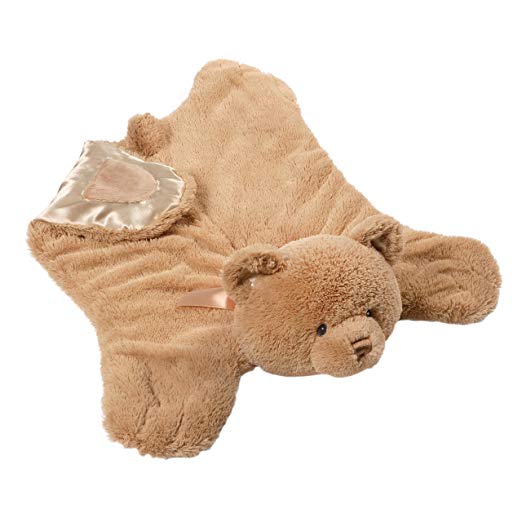 Baby GUND My First Teddy Bear Comfy Cozy Stuffed Animal Plush Blanket, Tan