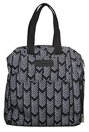 Sarah Wells Kelly Convertible Breast Pump Bag and Backpack (Black and White)