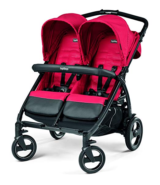 Peg Perego Book for Two Baby Stroller-Mod Red