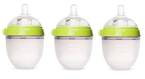 Comotomo Natural Feel Baby Bottle 3 Pack (Green, 5ozx3)