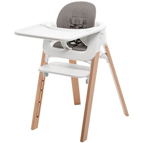 Stokke Steps Chair With Baby Cushion, Baby Set and Tray, Natural/Greige