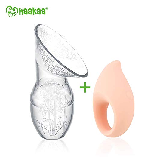Haakaa Breast Massager with Breast Pump for Breastfeeding Care Relieve Pain Unblock Plugged Ducts Improve Milk Flow Prevent Mastitis 100% Food Grade Silicone BPA PVC and Phthalate Free (Massager+Pump)