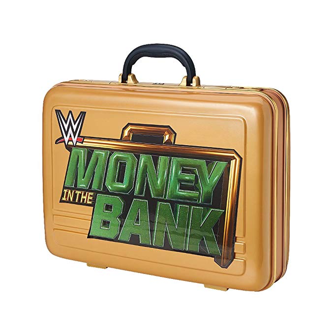 WWE Money in the Bank Commemorative Briefcase,Gold,One Size
