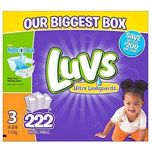 Luvs Diapers sz 3, 222 ct (Old Version)