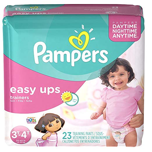 Pampers Easy Ups Diapers, Girls, Size3T-4T, 23 Count