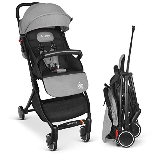 Besrey Baby Stroller Pram Baby Carriage Baby Pushchair Suitable for Airplane - Gray