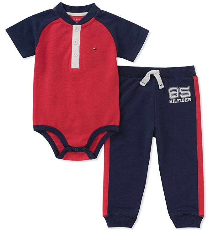 Tommy Hilfiger Baby Boys 2 Pieces Creeper Pants Set