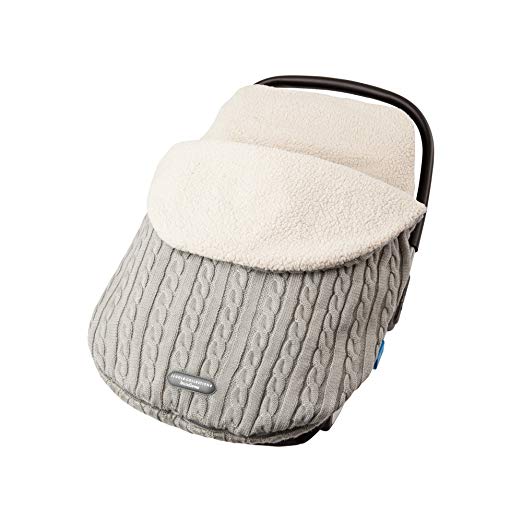 JJ Cole - Knit Bundleme Set, Blanket Cover to Protect Baby from Cold Weather with Car Seats and Strollers, Graphite, Birth to 1 Year