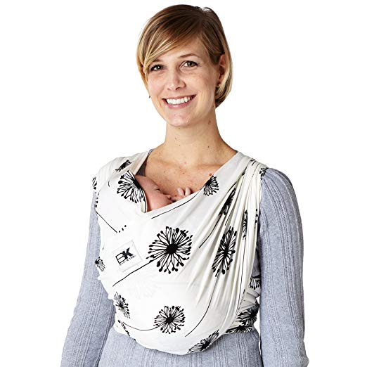 Baby K’tan - Print Baby Carrier Wrap Sling with Soft Cotton Knit, Multiple Ways to Wear - Dandelion, Small (S)