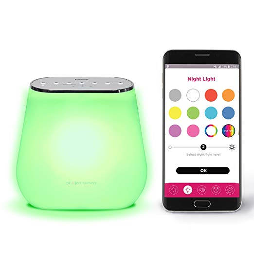 Alexa Enabled Smart Sound Soother with Multi-Color Night Light for Children and Ok-to-Wake Feature, by Project Nursery
