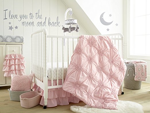 Levtex Home Baby Willow 5 Piece Crib Bedding Set, Pink