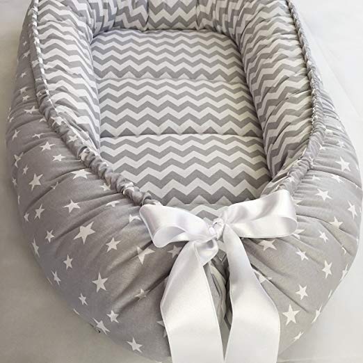 4 Days Delivery Baby Nest Bed Gray Babynest Bed Newborn and Toddler size Baby Sleeper Co Pod Baby Girl Bed Baby Boy Nest Baby Shower Gift Cocoon Snuggle Bed Babynest