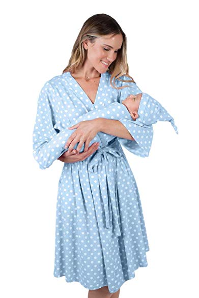 Matching Maternity/Delivery Robe Baby Swaddle Set, Mom Baby Review